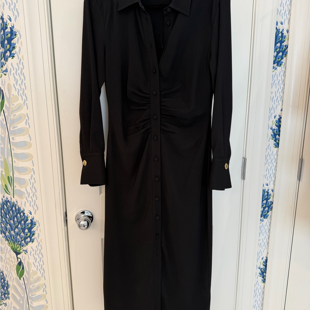 Veronica Beard Black Loxley Midi Dress